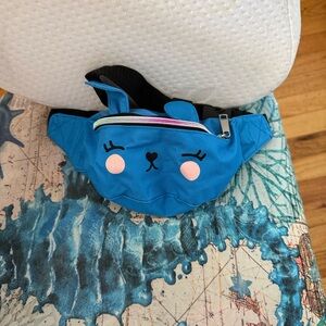 Kids Blue Animal Face Waist Bag Fanny Pack